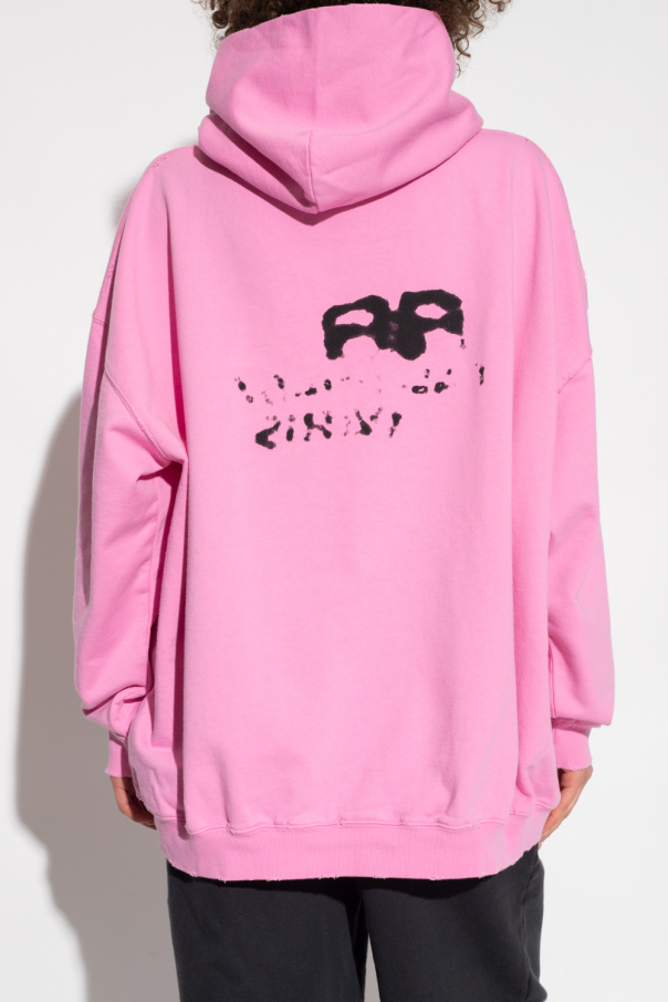 24PF new/BALENCIAGA 手描きスウェットシャツ Sweatshirt Pink 24PF new/BALENCIAGA 手描きスウェットシャツ Sweatshirt Pink